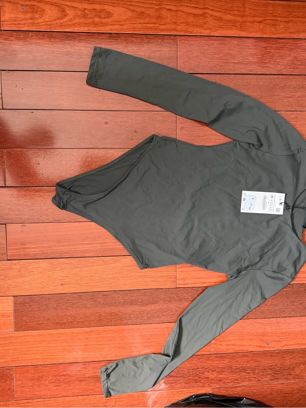 Long Sleeve Olive Green Women's Bodysuit - Modern Fit